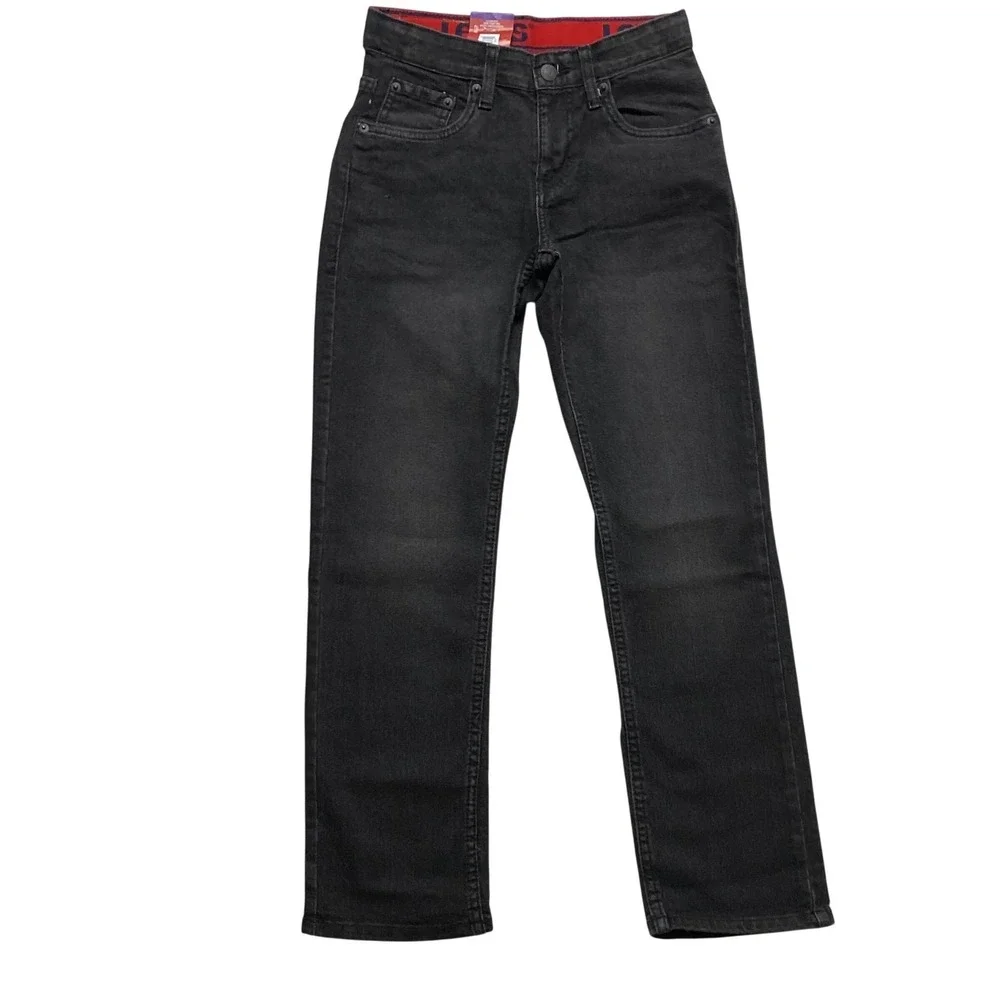 Levis Boys 511 Slim Flex Stretch Jeans Black Size 12 Regular‎ NWT